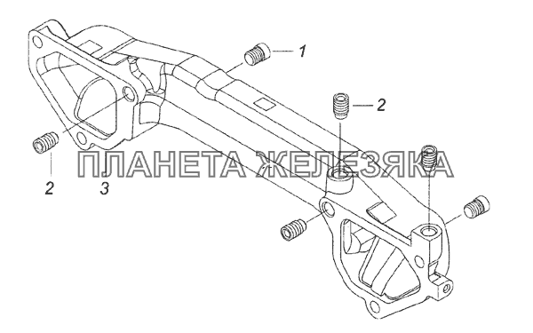 7406.1115045-40 Патрубок  объединительный КамАЗ-6520 (Euro-2, 3)